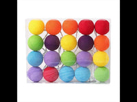 Cargar imagen en el visor de la galería, LED Lichterketten bunt 20 Baumwollkugeln (6 cm) CE 3,5m Deko innen Cotton Ball
