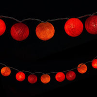 Cargar imagen en el visor de la galería, LED Lichterketten bunt 20 Baumwollkugeln (6 cm) CE 3,5m Deko innen Cotton Ball
