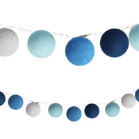 Cargar imagen en el visor de la galería, LED Lichterketten bunt 20 Baumwollkugeln (6 cm) CE 3,5m Deko innen Cotton Ball
