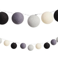 Cargar imagen en el visor de la galería, LED Lichterketten bunt 20 Baumwollkugeln (6 cm) CE 3,5m Deko innen Cotton Ball
