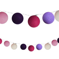Cargar imagen en el visor de la galería, LED Lichterketten bunt 20 Baumwollkugeln (6 cm) CE 3,5m Deko innen Cotton Ball
