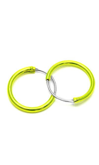 Load image into Gallery viewer, Silberohrringe gefärbt metallic bunt Creolen Ohrringe 925er Sterling Silber klein
