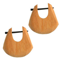 Load image into Gallery viewer, Pin Creolen Holz rund tränenförmig Horn-Pin verschiedene Hölzer 23 mm unisex
