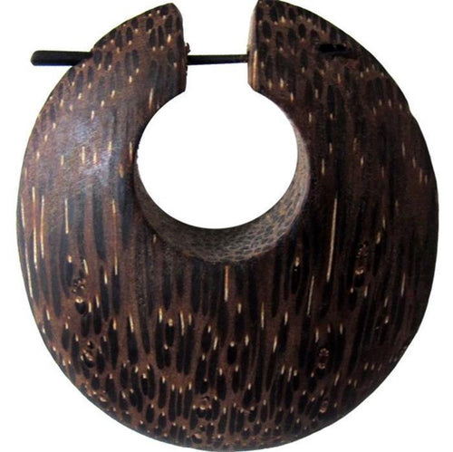 Holz Pin Creolen 48mm Horn-Pin Ohrringe Olivenholz Kokosnuss Handarbeit rund oval