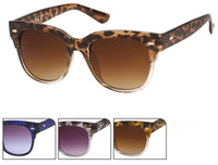 Load image into Gallery viewer, Sonnenbrille Nerd Damen 400 UV getönt transparent getigert Rechteck
