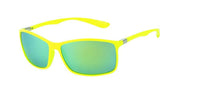 Load image into Gallery viewer, Sonnenbrille Herren dünn 400 UV Rechteck Metallscharnier neon

