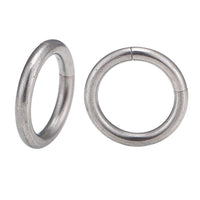 Cargar imagen en el visor de la galería, Universal Piercing Segmentring Klicker Edelstahl silbern Piercingring

