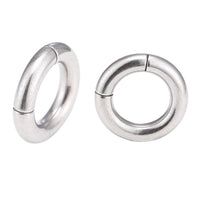 Cargar imagen en el visor de la galería, Universal Piercing Segmentring Klicker Edelstahl silbern Piercingring
