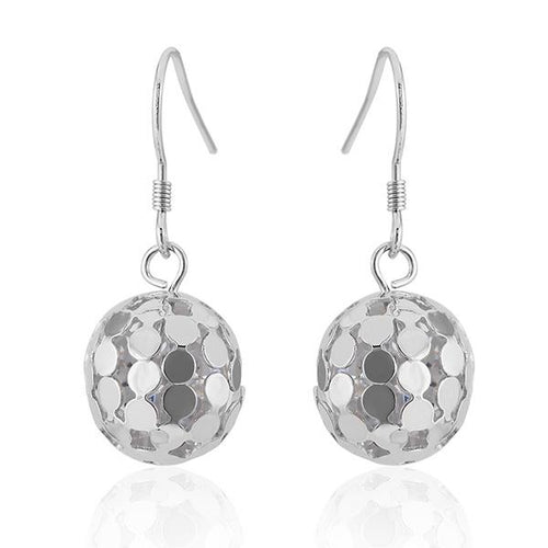 Ohrhänger Ohrringe 925er Sterling Silber nickelfrei Damen Zirkonia Disco Kugel