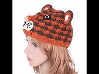Load image into Gallery viewer, Tiermütze Strick Mütze Skimütze Tiergesicht Cartoon Wolle unisex Kinder Winter
