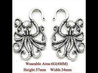 Load image into Gallery viewer, Piercing Ohrgewicht Messing 15,5g Oktopus 4mm Hook
