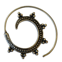 Load image into Gallery viewer, Piercing Messing Spirale silber gold 1,4mm Punkte Hook
