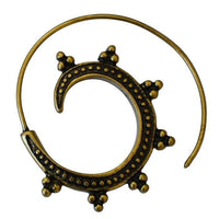 Load image into Gallery viewer, Piercing Messing Spirale silber gold 1,4mm Punkte Hook
