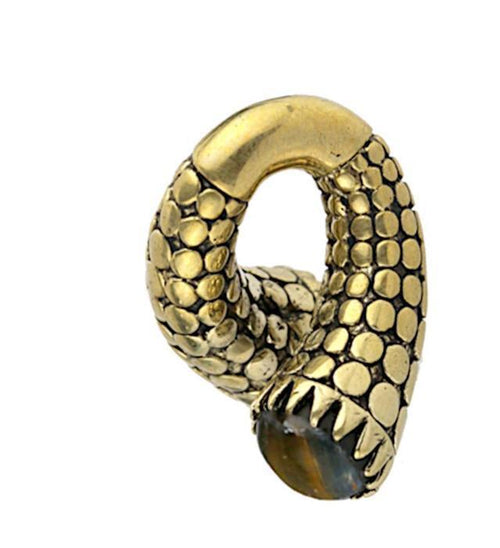 Piercing 23g Ohrgewicht Brass 5mm Tigerauge Schraube