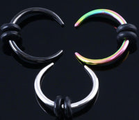 Load image into Gallery viewer, Piercing Edelstahl Horseshoe Gummiringe bunt Nase Ohr
