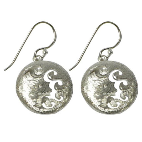 Silberohrringe 925er Silber Ohrringe Ohrhänger Schmuck Rund Ornamente Lochmuster