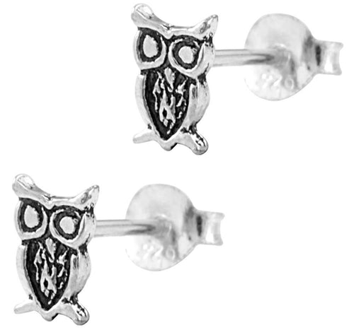 Silberohrstecker Ohrstecker 925er Sterling Silber Unisex Schmuck Ohrringe Eule