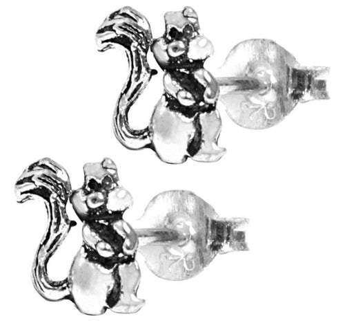 Silberohrstecker Ohrstecker Ohrringe Damen 925er Sterling Silber Schmuck Eichhörnchen sitzend