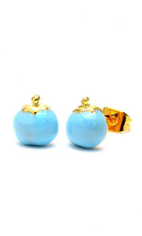 Load image into Gallery viewer, A pair of brass stud earrings, "Stern Sterne bunt," featuring colorful unisex 12 mm star designs, made from nickel-free stainless steel, displayed on a white background.
