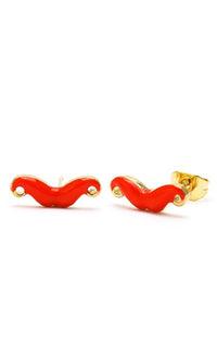 Load image into Gallery viewer, Brass Ohrstecker Stern Sterne bunt Unisex Ohrringe Edelstahl nickelfrei Kommunismus 12 mm
