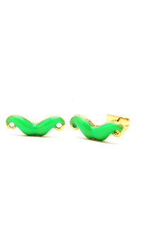 Load image into Gallery viewer, Brass Ohrstecker Stern Sterne bunt Unisex Ohrringe Edelstahl nickelfrei Kommunismus 12 mm

