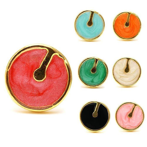 Brass Ohrstecker Stern Sterne bunt Unisex Ohrringe Edelstahl nickelfrei Kommunismus 12 mm