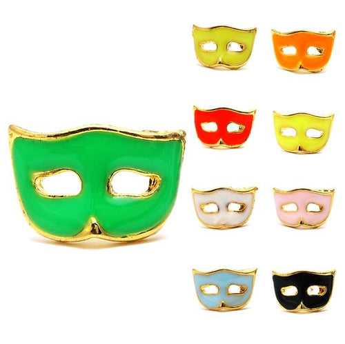 Colorful unisex star stud earrings, each crafted from 12mm nickelfrei stainless steel and brass, available in green, yellow, orange, red, white, pink, blue, and black, displayed on a white background.