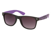 Load image into Gallery viewer, The Sonnenbrille Zebra Kleckse Unisex Nerd Brille features dark tinted lenses, zebra print accents, 400 UV protection, and a retro style—perfect for a unique look.
