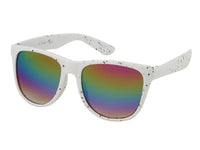 Load image into Gallery viewer, Sonnenbrille Farbkleckse Nerd Rainbow verspiegelt 400 UV
