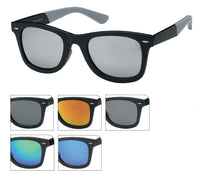 Load image into Gallery viewer, Sonnenbrille Nerd Bügel Waben bunt Unisex Brille verspiegelt getönt 400 UV
