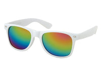 Load image into Gallery viewer, Sonnenbrille Unisex Nerd Regenbogen verspiegelt 400 UV  bunt
