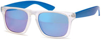 Load image into Gallery viewer, Sonnenbrille verspiegelt 400 UV Nerd Vintage Punkte  weiß transparent
