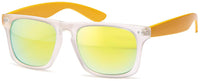 Load image into Gallery viewer, Sonnenbrille verspiegelt 400 UV Nerd Vintage Punkte  weiß transparent
