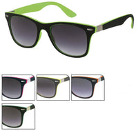 Load image into Gallery viewer, Sonnenbrille Nerd 400UV schwarz innen bunt Zierscharnier Ziermandel
