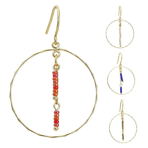 Ohrringe 18 karat vergoldet Ringe Perlen Stäbchen nickelfrei blau rot grün gold