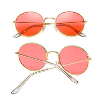 Load image into Gallery viewer, Sonnenbrille rundlich Panto gold silber 400UV getönt klar Metallgestell bunt
