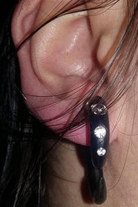Load image into Gallery viewer, Ohrringe Holz Fake Piercing Spiralen Edelstahl Dehnschnecken

