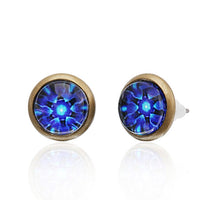 Load image into Gallery viewer, Brass Ohrstecker Stern Sterne bunt Unisex Ohrringe Edelstahl nickelfrei Kommunismus 12 mm
