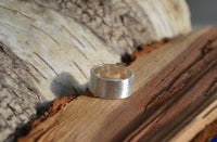 Load image into Gallery viewer, Bandring gerade 9mm breit gebürstet 925 Sterling Silber - chic - net.de
