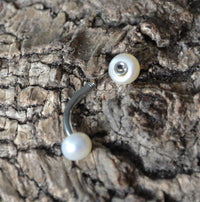 Load image into Gallery viewer, Bauchnabelpiercing Edelstahl 5mm Perlen Stab 10 x 1.6mm - chic - net.de
