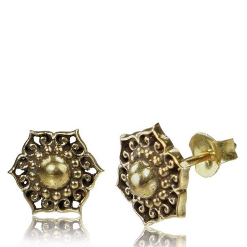 Brass Ohrstecker Stern Sterne bunt Unisex Ohrringe Edelstahl nickelfrei Kommunismus 12 mm - chic - net.de