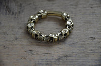 Load image into Gallery viewer, Clicker Piercing Ohrgewicht 4mm Skull Creole Messing 45g - chic - net.de
