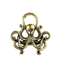 Cargar imagen en el visor de la galería, Clicker Piercing Ohrgewicht Creole Kraken 2mm Messing - chic - net.de
