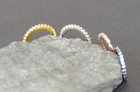Load image into Gallery viewer, Clicker Piercing rhodiniert Glitzer Kristalle außen - chic - net.de
