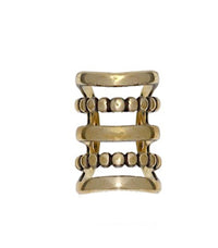 Load image into Gallery viewer, Ear cuff Dread Lock Bead Messing gold 5 Ringe - chic - net.de
