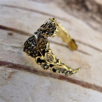 Load image into Gallery viewer, Ear cuff Dread Lock Bead Messing gold Blümchen - chic - net.de
