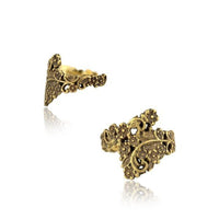Load image into Gallery viewer, Ear cuff Dread Lock Bead Messing gold Blümchen - chic - net.de
