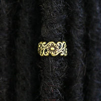 Load image into Gallery viewer, Ear cuff Dread Lock Bead Messing gold Blumen - chic - net.de
