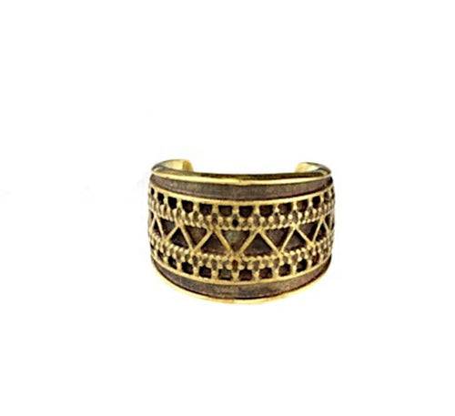 Ear cuff Dread Lock Bead Messing gold Ethno - chic - net.de