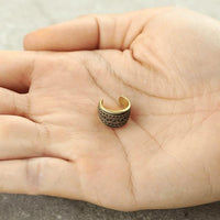 Load image into Gallery viewer, Ear cuff Dread Lock Bead Messing gold Ethno - chic - net.de
